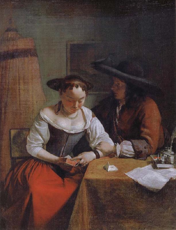 OCHTERVELT, Jacob The Declaration of Love to the Woman Reading oil painting image